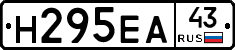 Н295ЕА43 - 