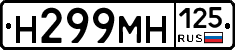 Н299МН125 - 