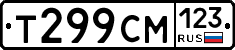 Т299СМ123 - 