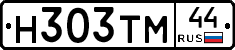 Н303ТМ44 - 