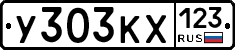 У303КХ123 - 