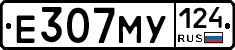 Е307МУ124 - 