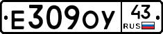 Е309ОУ43 - 