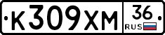 К309ХМ36 - 