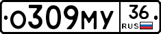 О309МУ36 - 