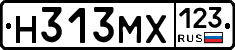 Н313МХ123 - 