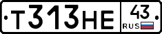 Т313НЕ43 - 