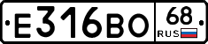 Е316ВО68 - 