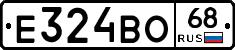 Е324ВО68 - 