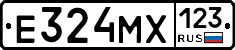 Е324МХ123 - 