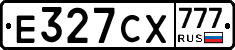 Е327СХ777 - 