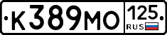 К389МО125 - 