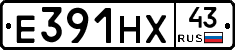 Е391НХ43 - 