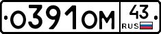О391ОМ43 - 