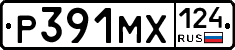 Р391МХ124 - 