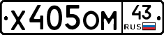 Х405ОМ43 - 