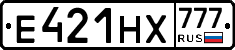 Е421НХ777 - 