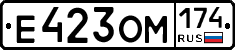 Е423ОМ174 - 