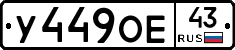 У449ОЕ43 - 
