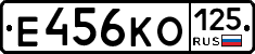 Е456КО125 - 