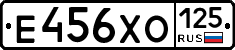 Е456ХО125 - 