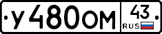У480ОМ43 - 
