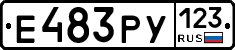 Е483РУ123 - 