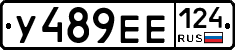 У489ЕЕ124 - 