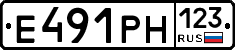 Е491РН123 - 