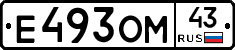Е493ОМ43 - 