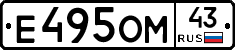 Е495ОМ43 - 