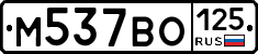 М537ВО125 - 