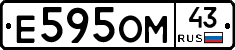 Е595ОМ43 - 