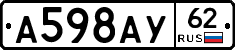 А598АУ62 - 