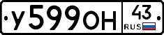 У599ОН43 - 