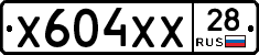 Х604ХХ28 - 