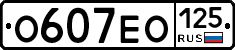 О607ЕО125 - 