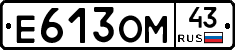 Е613ОМ43 - 