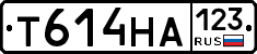 Т614НА123 - 