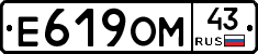 Е619ОМ43 - 