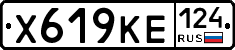 Х619КЕ124 - 