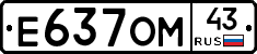 Е637ОМ43 - 