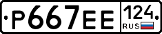 Р667ЕЕ124 - 