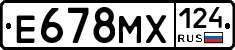 Е678МХ124 - 