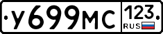 У699МС123 - 