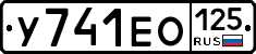 У741ЕО125 - 