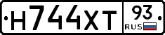Н744ХТ93 - 