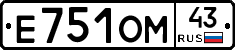 Е751ОМ43 - 