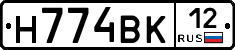 Н774ВК12 - 