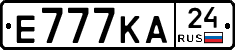 Е777КА24 - 